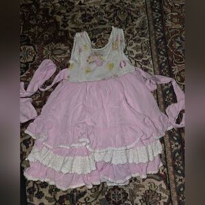 SweetHoney Pink and White Dress